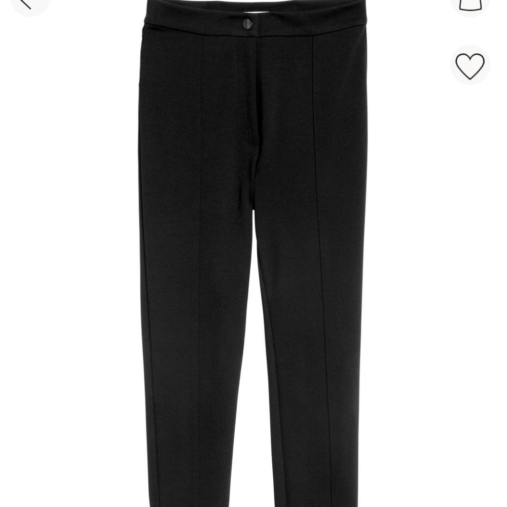 Black pants with foot straps